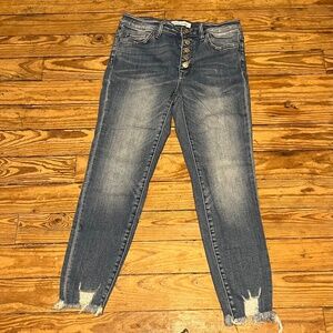 Flying Monkey Distressed Skinny Cropped jeans (4)